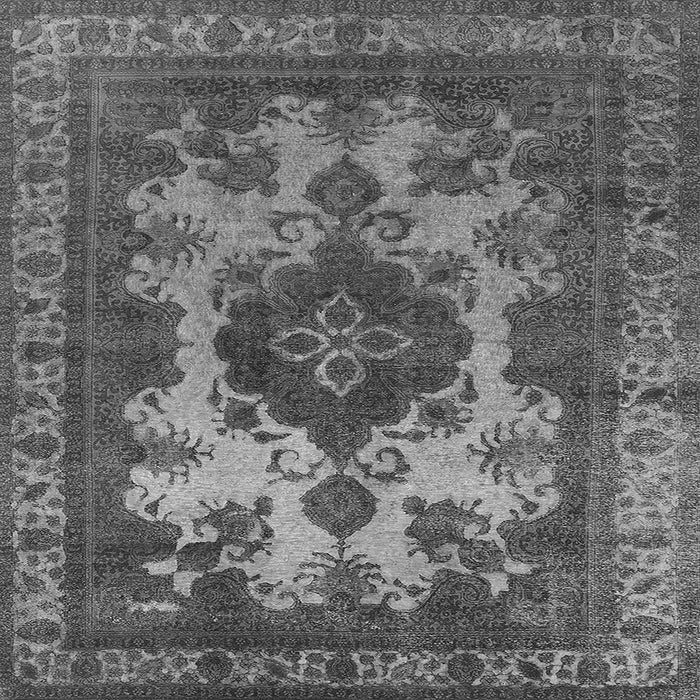 Square Machine Washable Oriental Gray Industrial Rug, wshurb2132gry
