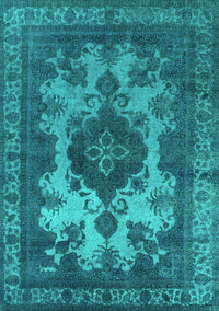 Oriental Turquoise Industrial Rug, urb2132turq