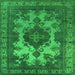 Square Oriental Green Industrial Rug, urb2132grn