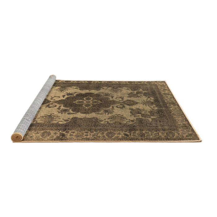 Sideview of Machine Washable Oriental Brown Industrial Rug, wshurb2132brn
