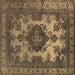 Square Oriental Brown Industrial Rug, urb2132brn