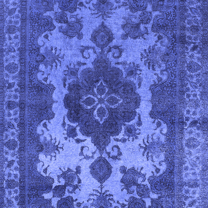 Machine Washable Oriental Blue Industrial Rug, wshurb2132blu