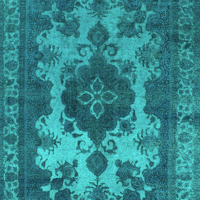 Machine Washable Oriental Turquoise Industrial Area Rugs, wshurb2132turq