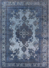 Machine Washable Industrial Modern Light Purple Blue Rug, wshurb2132