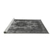 Sideview of Machine Washable Oriental Gray Industrial Rug, wshurb2132gry