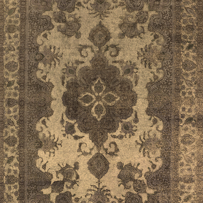 Machine Washable Oriental Brown Industrial Rug, wshurb2132brn