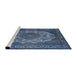 Sideview of Machine Washable Industrial Modern Light Purple Blue Rug, wshurb2133