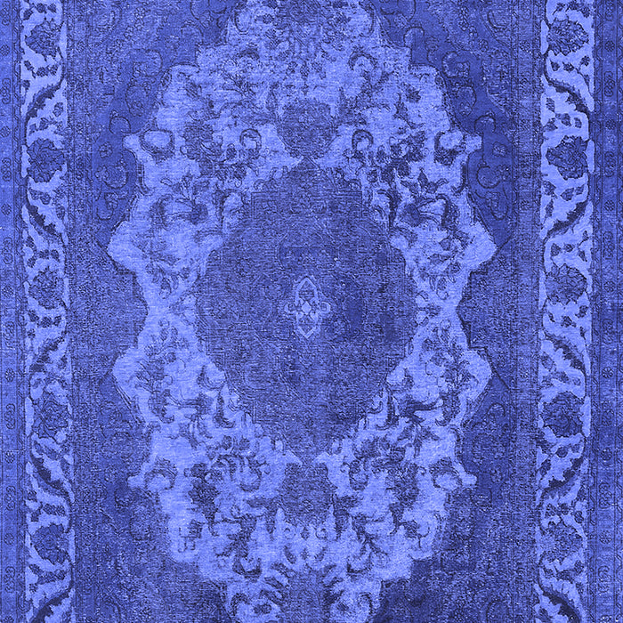 Machine Washable Oriental Blue Industrial Rug, wshurb2133blu