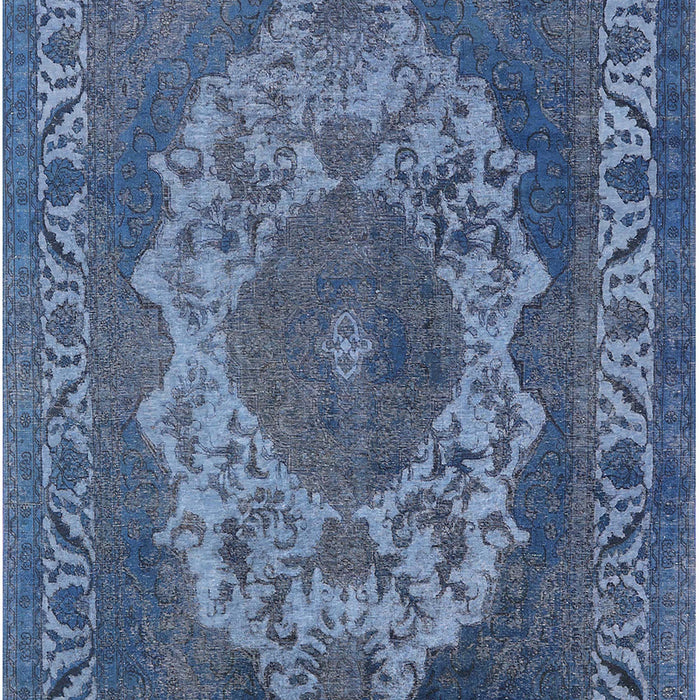 Mid-Century Modern Light Purple Blue Oriental Rug, urb2133