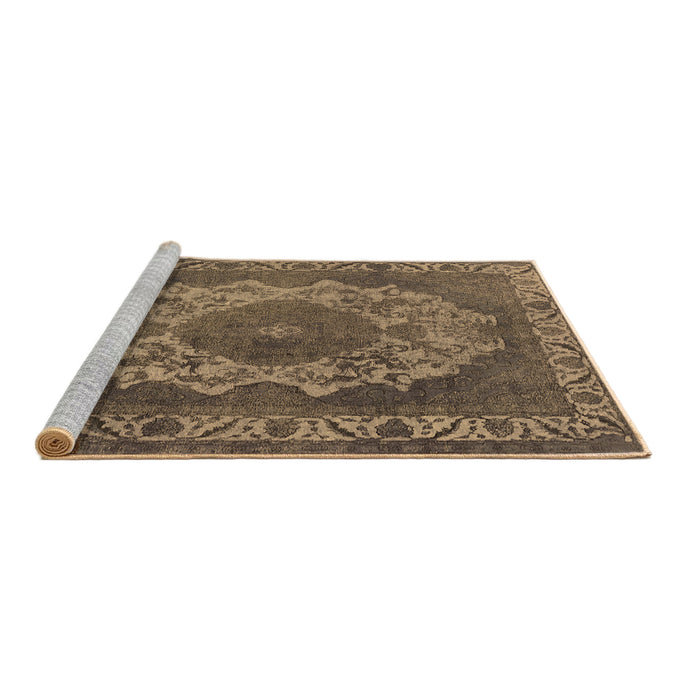 Sideview of Machine Washable Oriental Brown Industrial Rug, wshurb2133brn