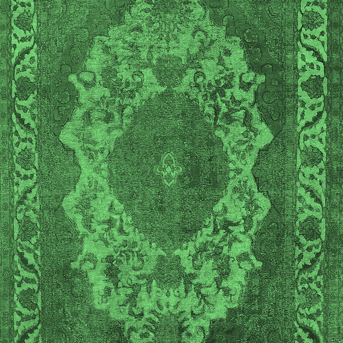 Machine Washable Oriental Emerald Green Industrial Area Rugs, wshurb2133emgrn