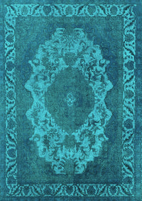 Oriental Turquoise Industrial Rug, urb2133turq