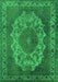 Machine Washable Oriental Green Industrial Area Rugs, wshurb2133grn