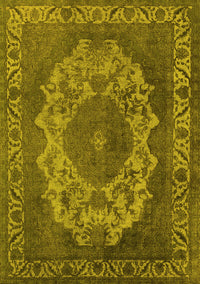 Oriental Yellow Industrial Rug, urb2133yw