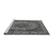 Sideview of Machine Washable Oriental Gray Industrial Rug, wshurb2133gry