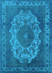 Oriental Light Blue Industrial Rug, urb2133lblu