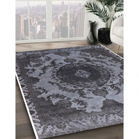 Mid-Century Modern Light Black Oriental Rug, urb2134