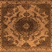 Square Oriental Orange Industrial Rug, urb2134org