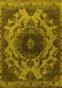 Oriental Yellow Industrial Rug, urb2134yw