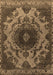 Machine Washable Oriental Brown Industrial Rug, wshurb2134brn