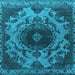 Square Oriental Light Blue Industrial Rug, urb2134lblu