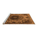 Sideview of Machine Washable Oriental Orange Industrial Area Rugs, wshurb2134org