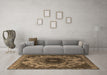 Machine Washable Oriental Brown Industrial Rug in a Living Room,, wshurb2134brn