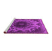 Sideview of Machine Washable Oriental Pink Industrial Rug, wshurb2134pnk