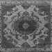 Square Machine Washable Oriental Gray Industrial Rug, wshurb2134gry