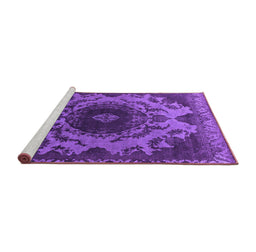 Sideview of Machine Washable Oriental Purple Industrial Area Rugs, wshurb2134pur