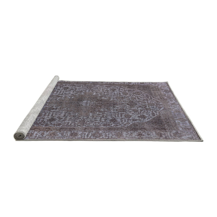 Sideview of Machine Washable Industrial Modern Carbon Gray Rug, wshurb2135