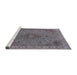 Sideview of Machine Washable Industrial Modern Carbon Gray Rug, wshurb2135