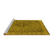 Sideview of Machine Washable Oriental Yellow Industrial Rug, wshurb2135yw