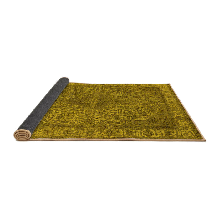 Sideview of Oriental Yellow Industrial Rug, urb2135yw