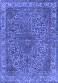 Oriental Blue Industrial Rug, urb2135blu