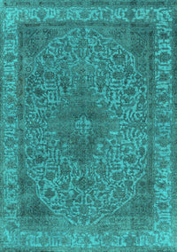 Oriental Turquoise Industrial Rug, urb2135turq