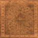 Square Oriental Orange Industrial Rug, urb2135org