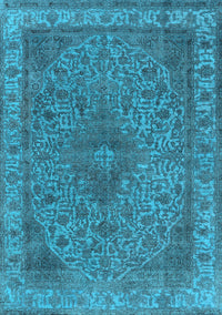 Oriental Light Blue Industrial Rug, urb2135lblu