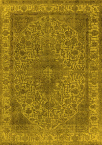 Oriental Yellow Industrial Rug, urb2135yw