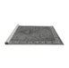 Sideview of Machine Washable Oriental Gray Industrial Rug, wshurb2135gry