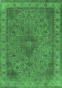 Oriental Emerald Green Industrial Rug, urb2135emgrn