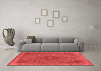 Machine Washable Oriental Red Industrial Rug, wshurb2135red