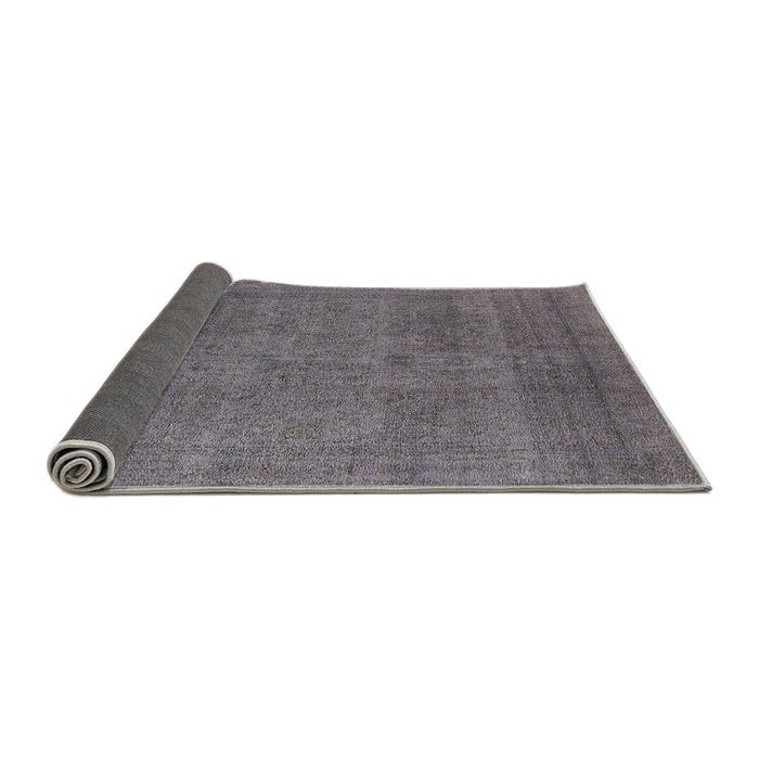 Sideview of Mid-Century Modern Carbon Gray Oriental Rug, urb2136