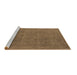 Sideview of Machine Washable Oriental Brown Industrial Rug, wshurb2136brn