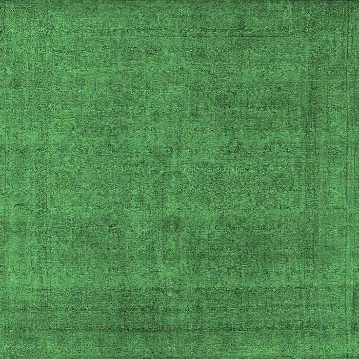 Square Oriental Emerald Green Industrial Rug, urb2136emgrn