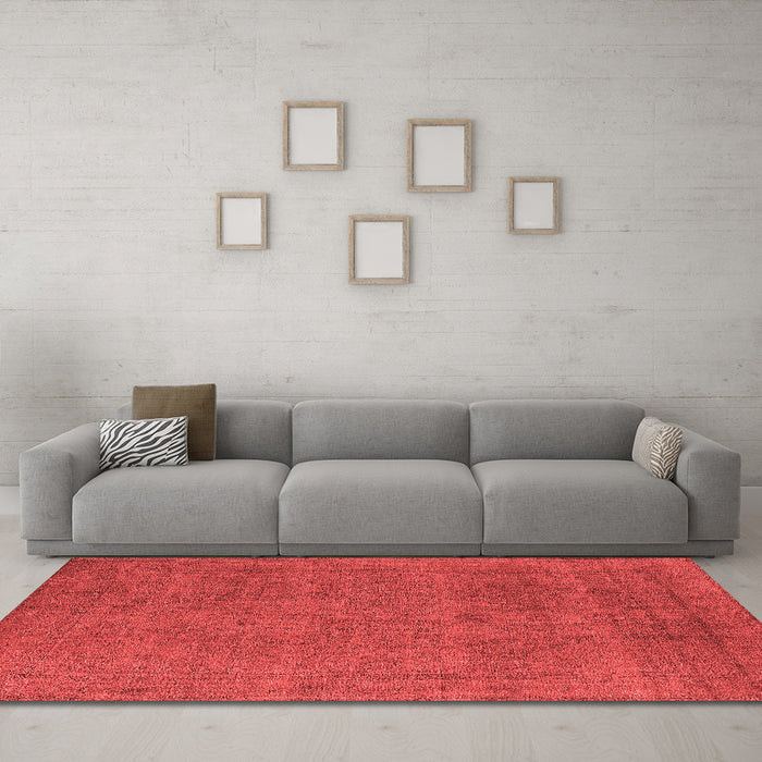 Industrial Red Washable Rugs