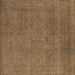 Square Oriental Brown Industrial Rug, urb2136brn