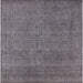 Square Machine Washable Industrial Modern Carbon Gray Rug, wshurb2136