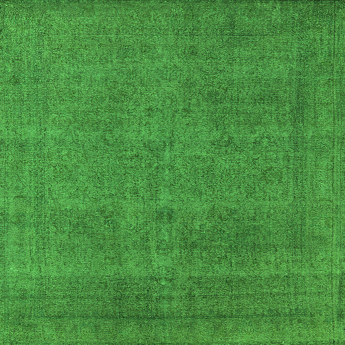 Square Oriental Green Industrial Rug, urb2136grn