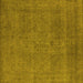 Square Oriental Yellow Industrial Rug, urb2136yw